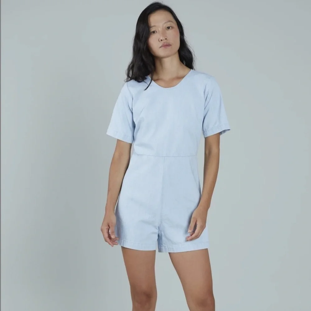 Ilana Kohn Lee Romper Denim Jumpsuit